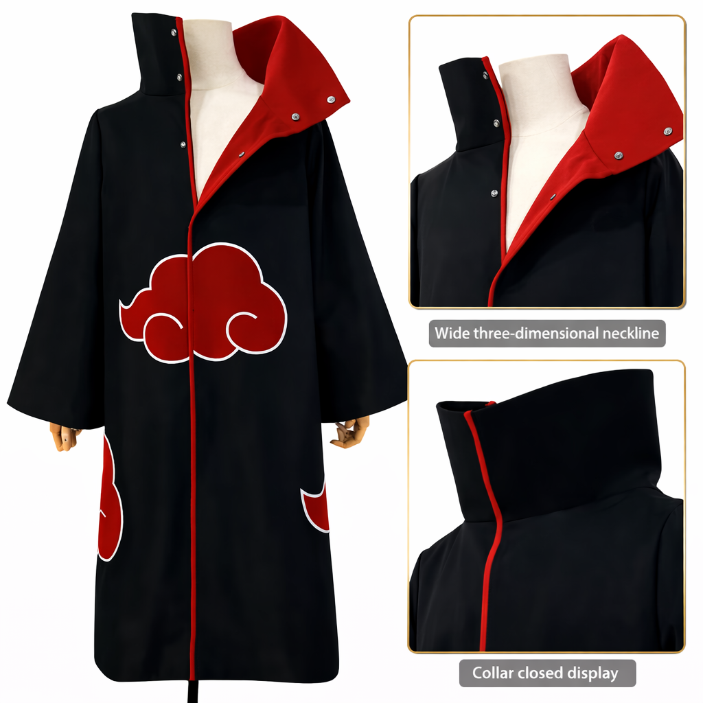Itachi Uchiha Akatsuki Cloak Cosplay Costume – Anime Robe (Naruto Inspired)