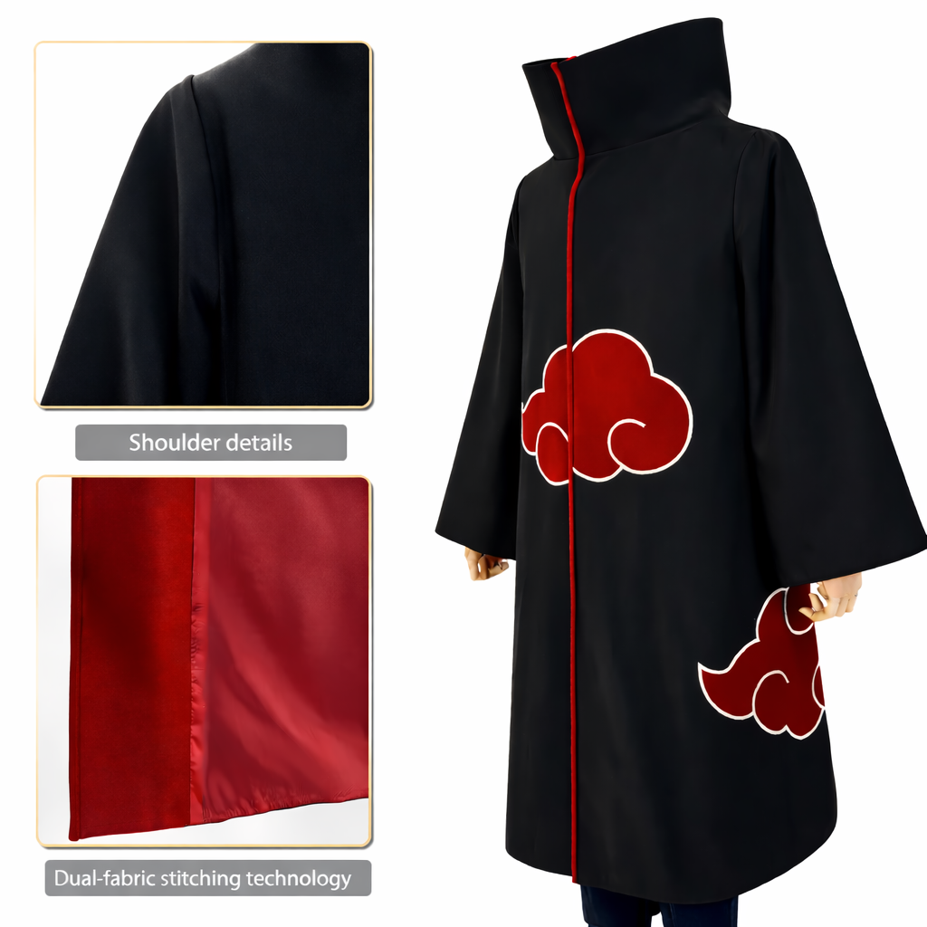 Itachi Uchiha Akatsuki Cloak Cosplay Costume – Anime Robe (Naruto Inspired)