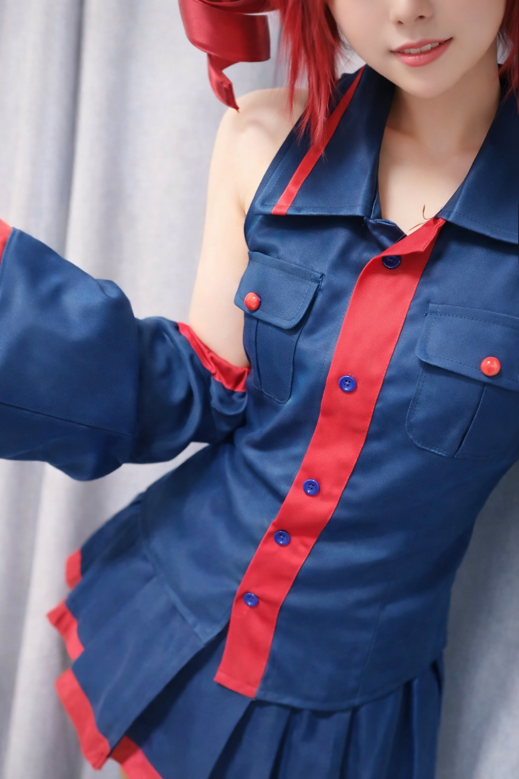 Kasane Teto Blue Dress Cosplay Costume – Vtuber Anime Uniform Set