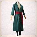 Roronoa Zoro Cosplay Costume – One Piece Kimono Robe Set with Earrings