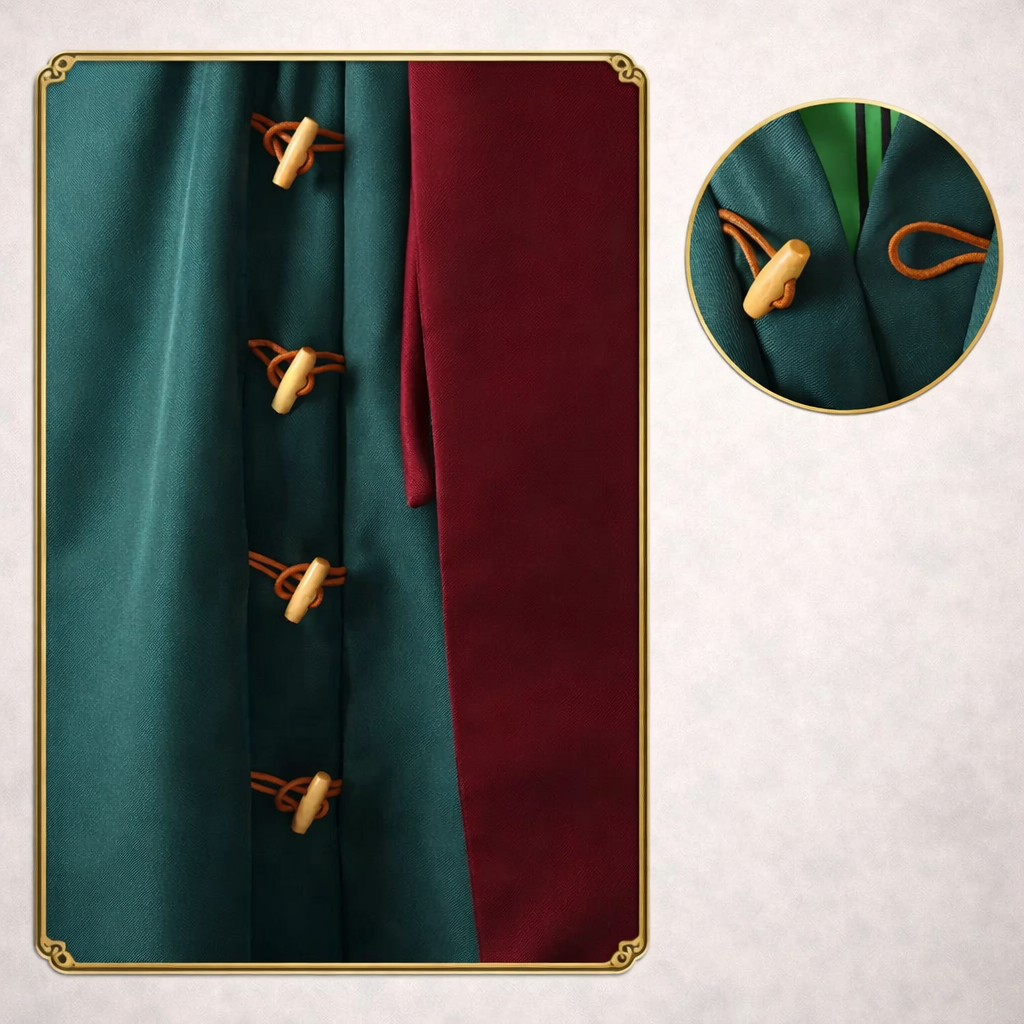 Roronoa Zoro Cosplay Costume – One Piece Kimono Robe Set with Earrings