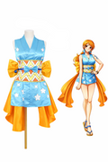 Nami Cosplay Costume Dress – One Piece Anime Outfit with Headgear