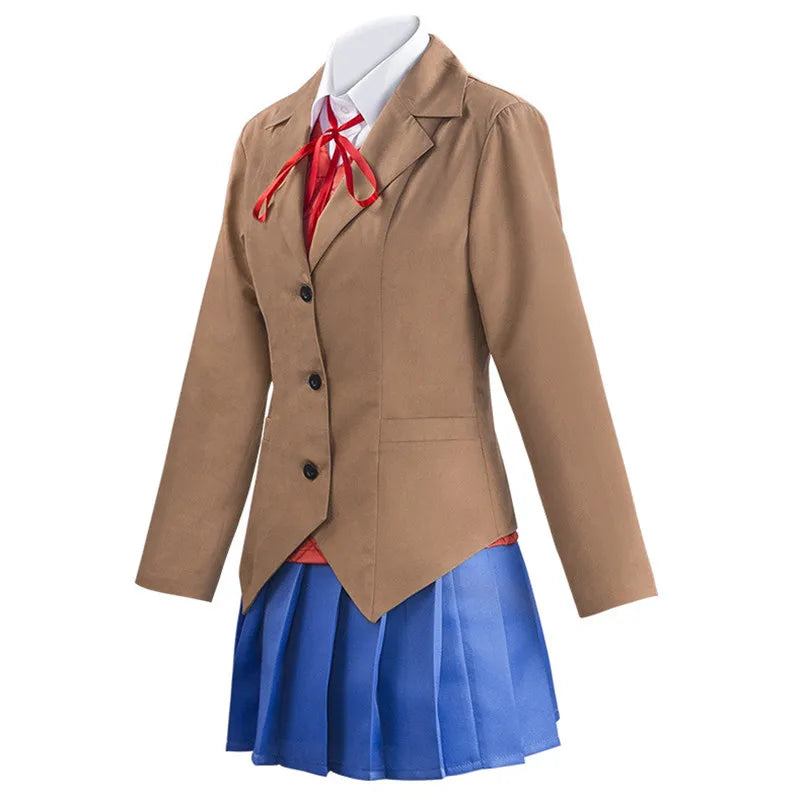 Doki Doki Literature Club School Uniform Cosplay Costume – Anime Blazer & Skirt Set