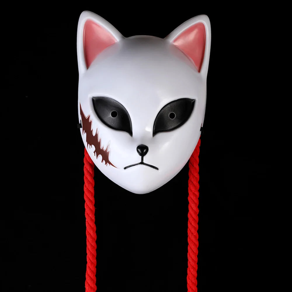 Demon Fox Mask – Anime Cosplay Prop - Tanjiro, Sabito, Makomo