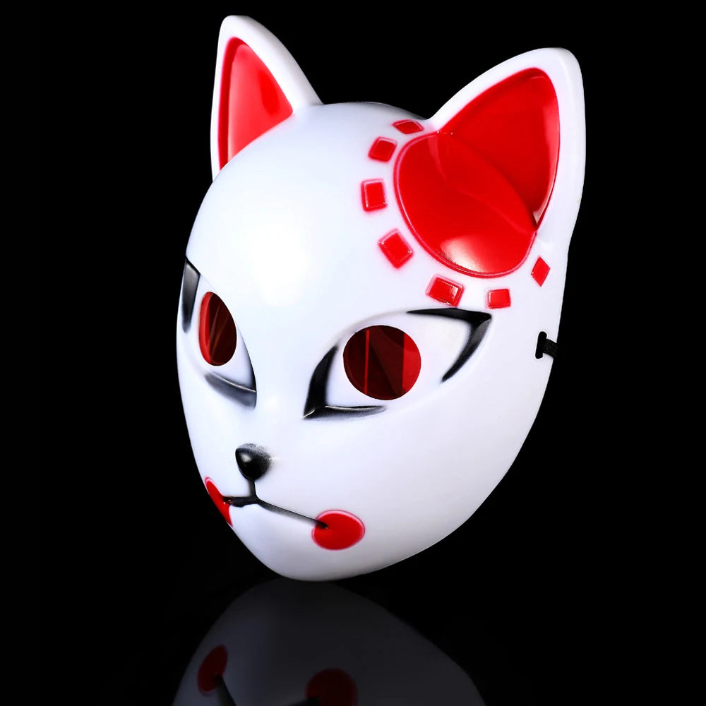 Demon Fox Mask – Anime Cosplay Prop - Tanjiro, Sabito, Makomo
