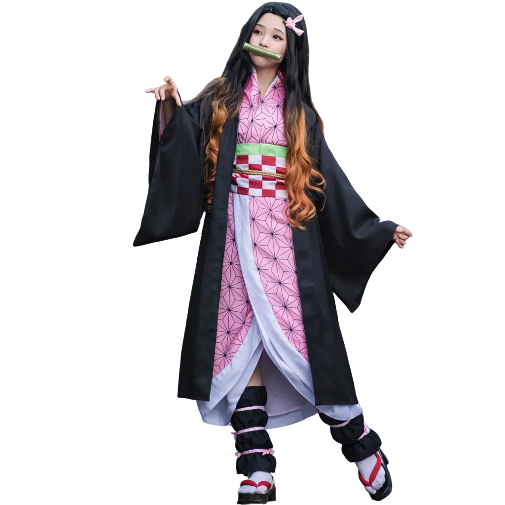 Nezuko Kamado Kimono Cosplay Costume – Demon Slayer Inspired Anime Outfit