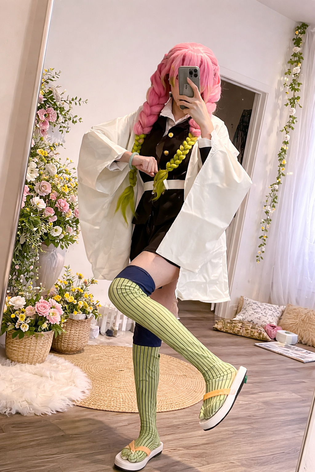 Kanroji Mitsuri Cosplay Costume – Demon Slayer Love Hashira Outfit Set