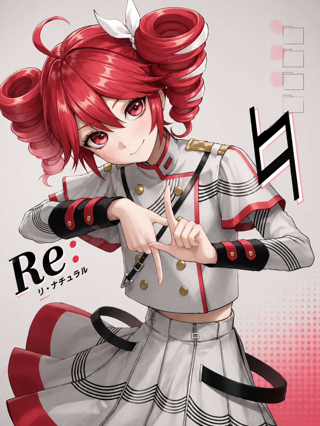 Kasane Teto Cosplay Costume – Gray Uniform Outfit Set