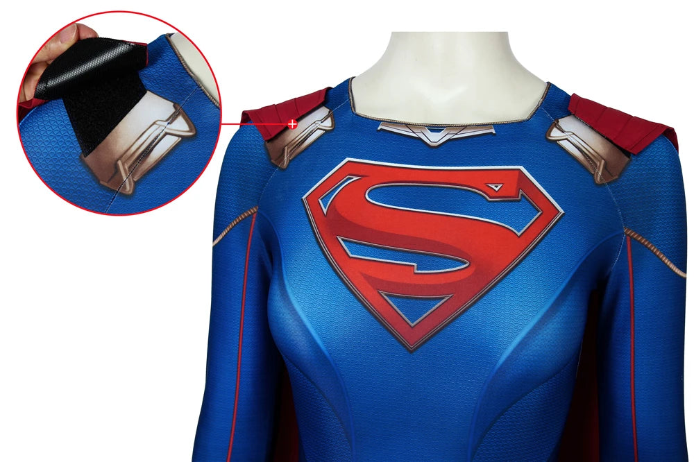Women’s Superhero Cosplay Jumpsuit Set – Hero Cape Costume
