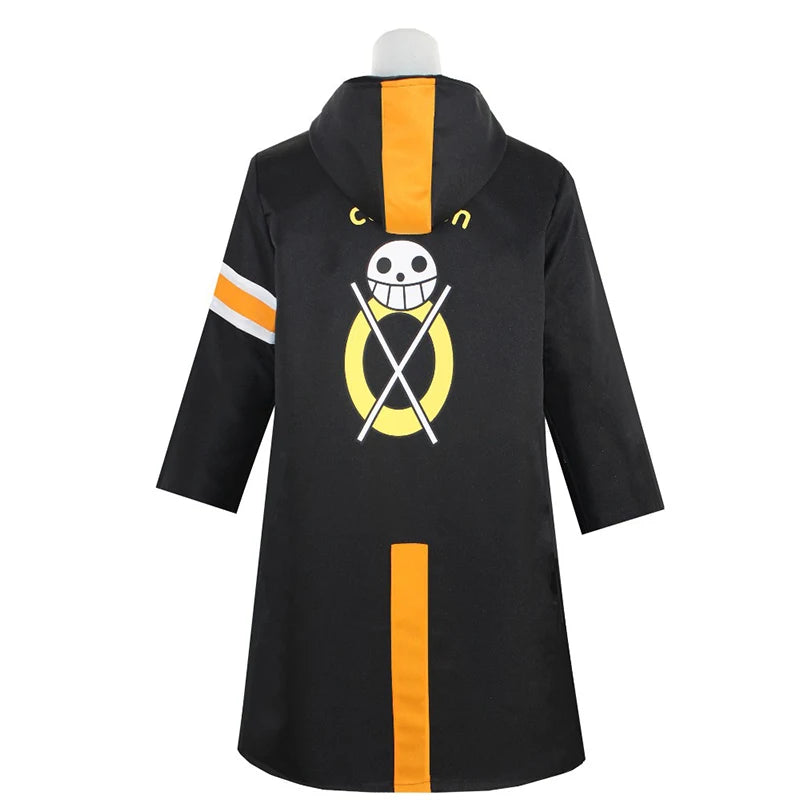Trafalgar Law Cosplay Cloak – One Piece Black Windbreaker Coat