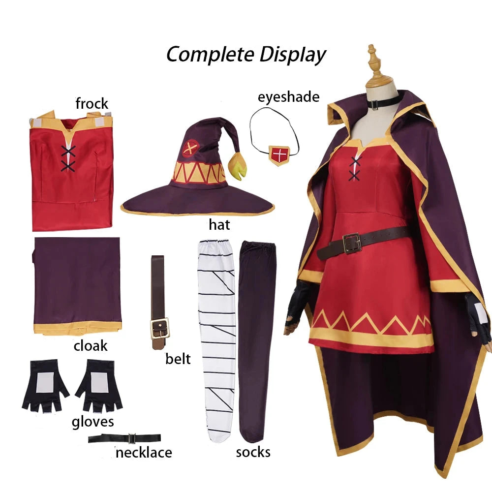 Megumin Cosplay Costume – KonoSuba Sorceress Outfit