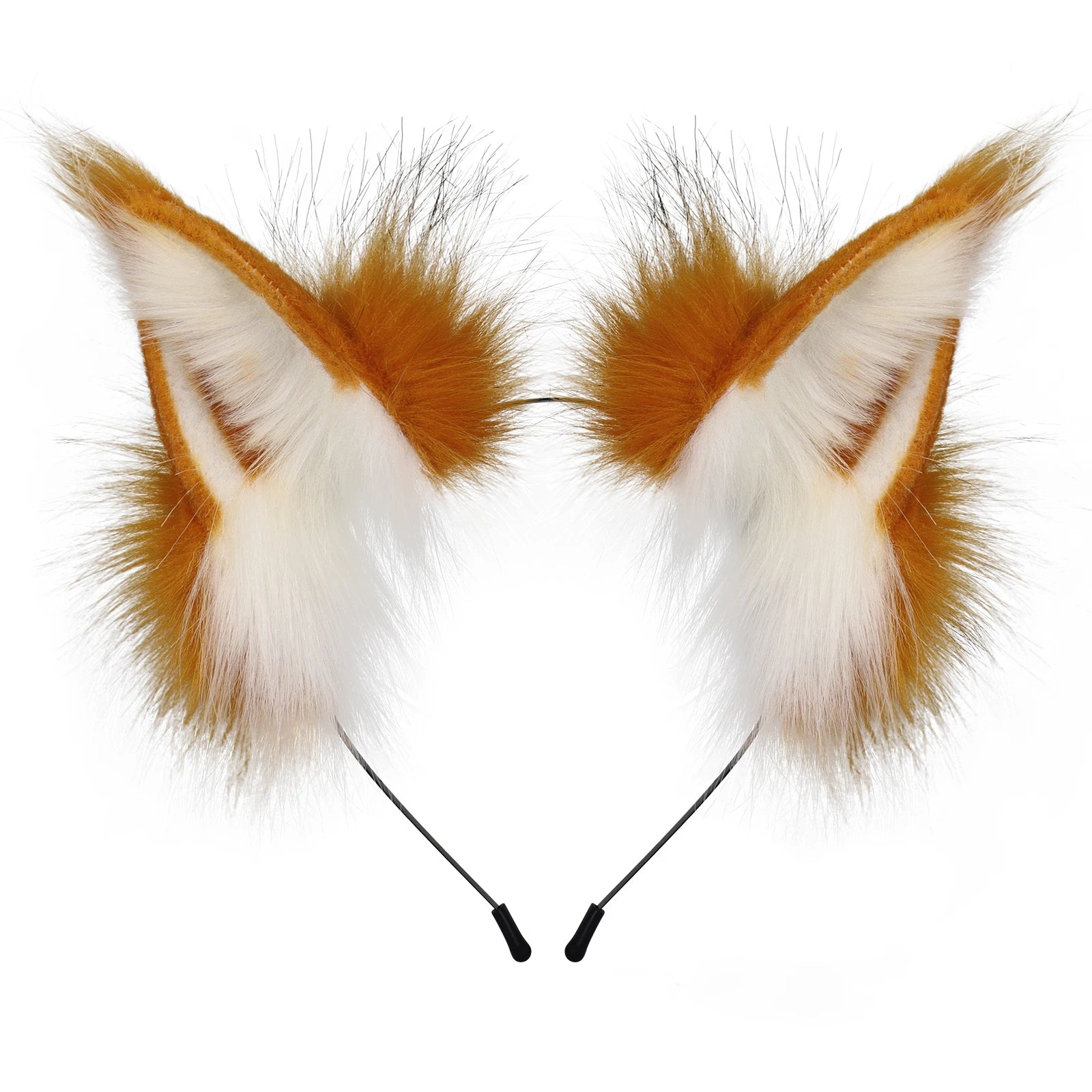 Faux Fur Fox & Wolf Ear Headband – Furry Cosplay Hair Accessory