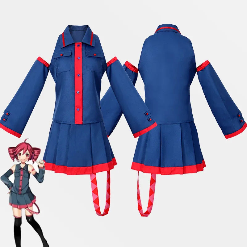 Kasane Teto Blue Dress Cosplay Costume – Vtuber Anime Uniform Set