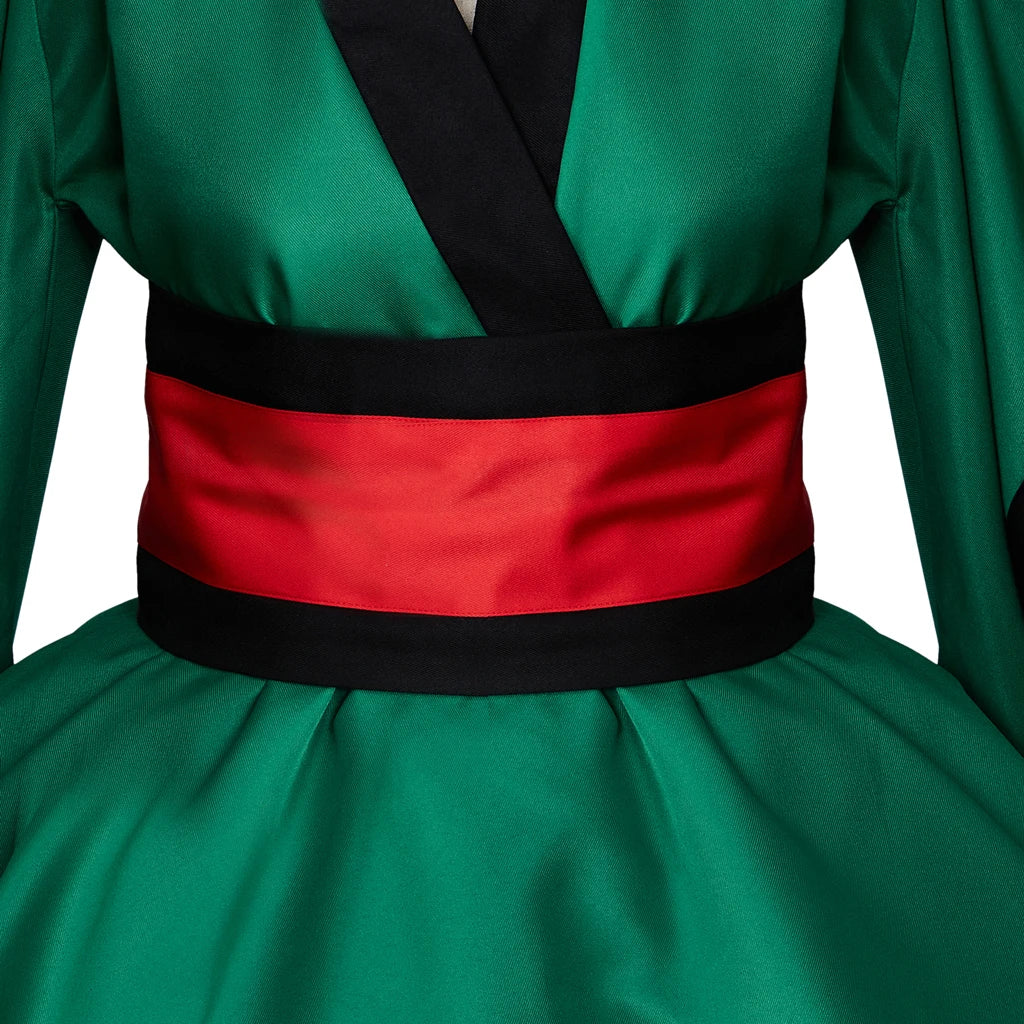 Midoriya Izuku Women’s Cosplay Costume – Anime Kimono Dress Outfit