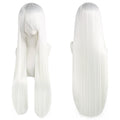 Persephone Classic White Cosplay Wig – 32in Long Straight Synthetic Hair