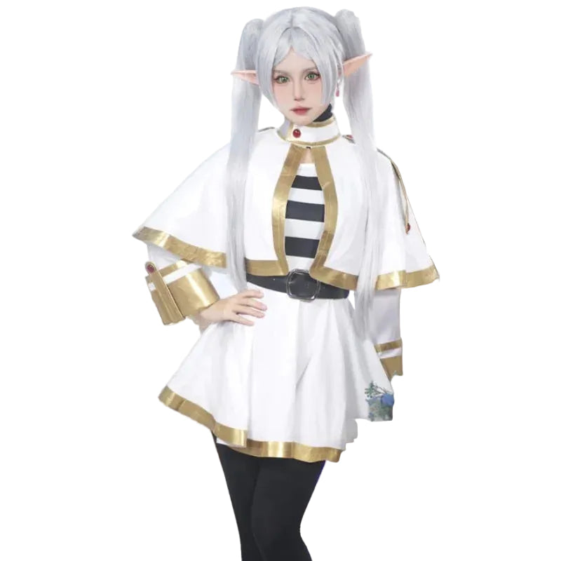 Frieren Inspired Cosplay Wig – Long Silver White Anime Fantasy Wig