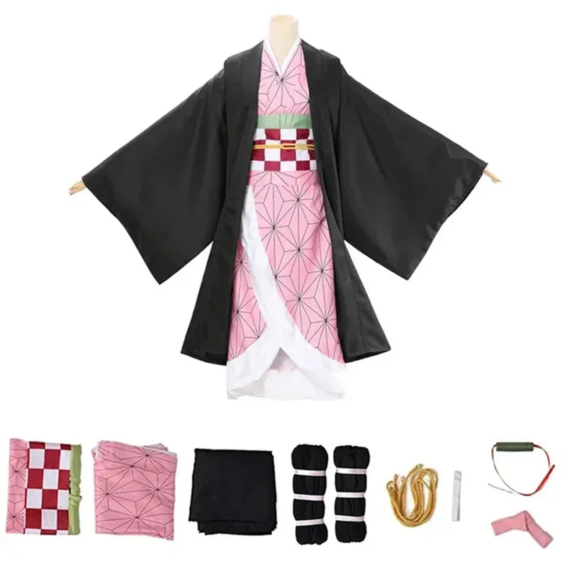 Nezuko Kamado Kimono Cosplay Costume – Demon Slayer Inspired Anime Outfit