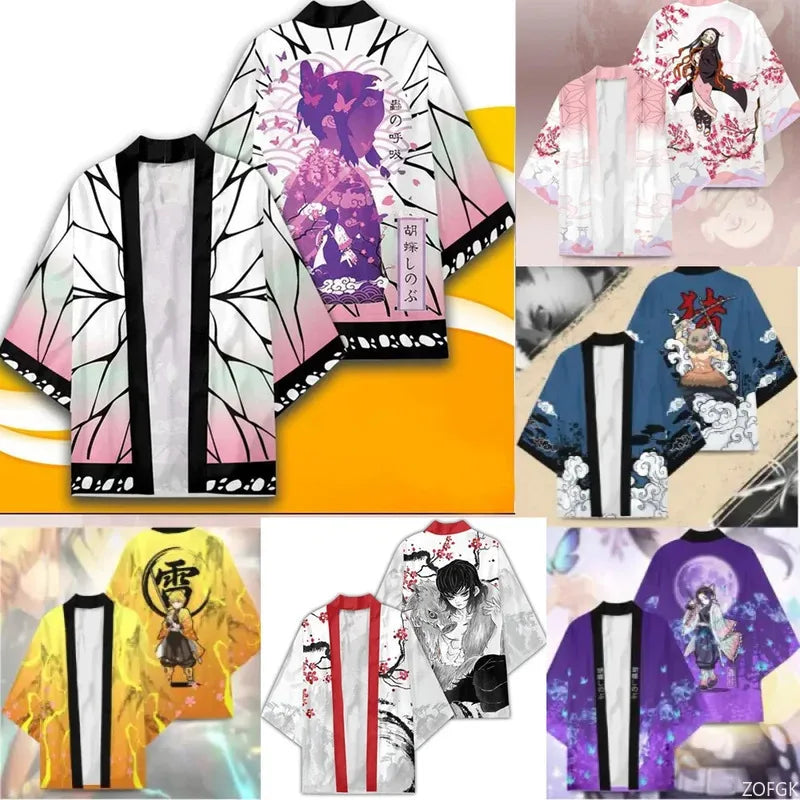 Demon Slayer Adult Cosplay Haori – Anime Kimono Cardigan