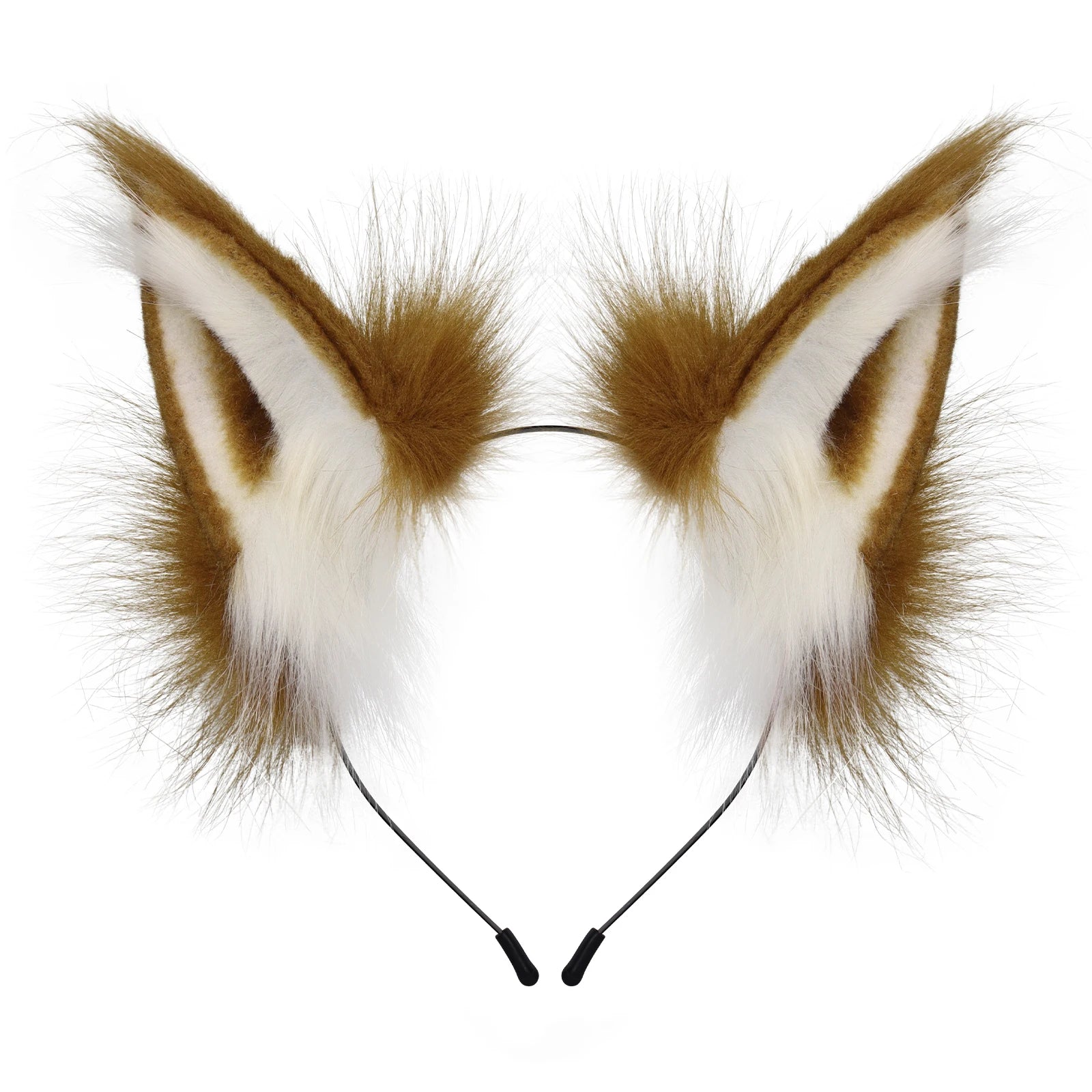 Faux Fur Fox & Wolf Ear Headband – Furry Cosplay Hair Accessory