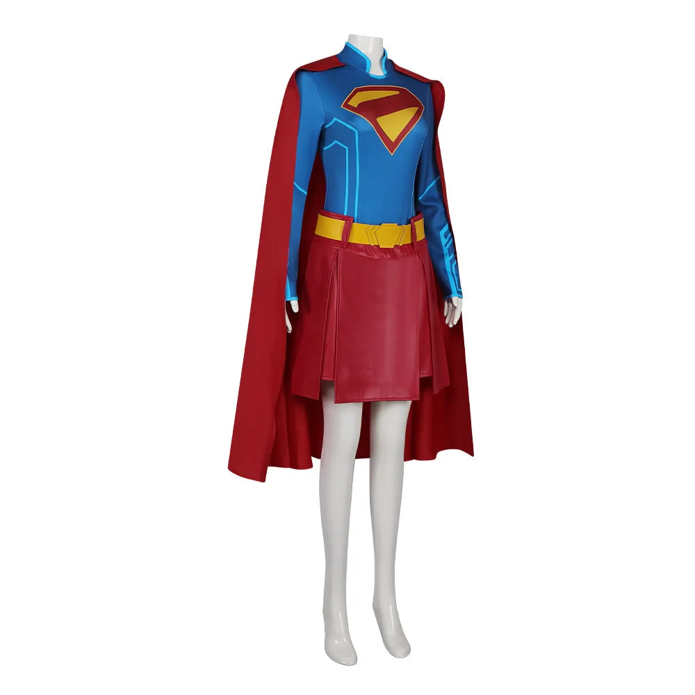 Women’s Superhero Cosplay Costume – Top Skirt & Cape Set
