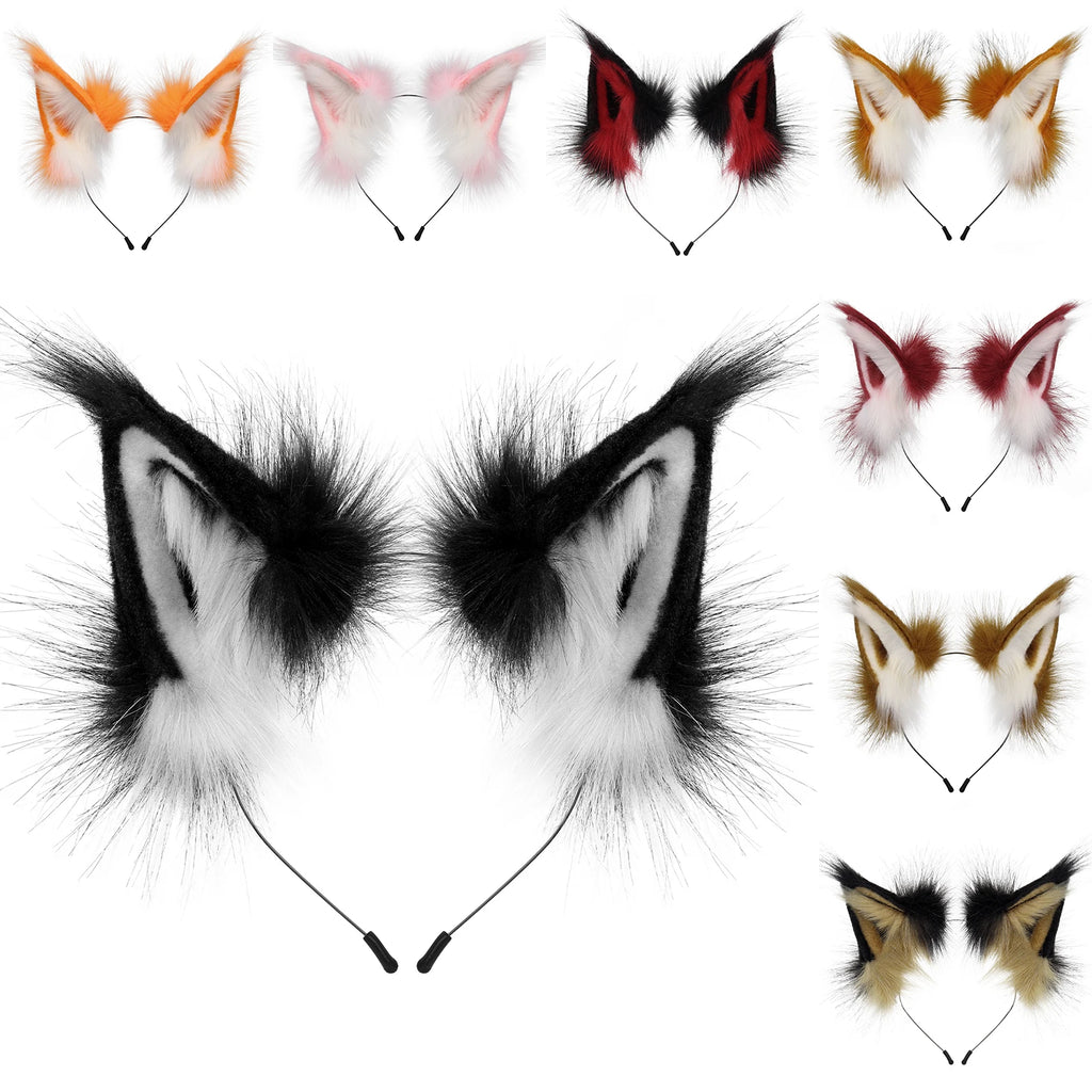 Faux Fur Fox & Wolf Ear Headband – Furry Cosplay Hair Accessory
