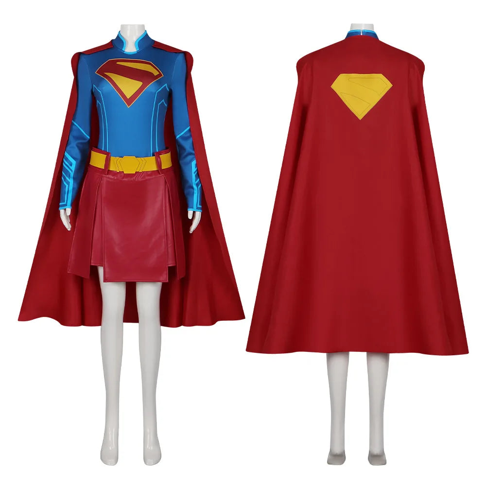 Women’s Superhero Cosplay Costume – Top Skirt & Cape Set