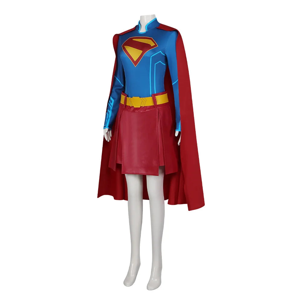 Women’s Superhero Cosplay Costume – Top Skirt & Cape Set