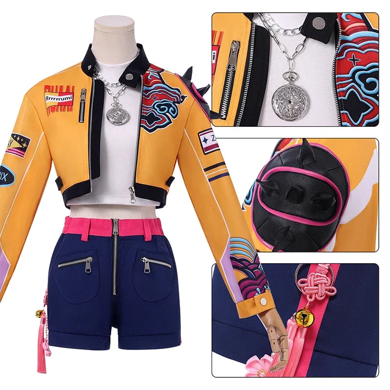 K-Pop Demon Hunters Rumi Cosplay Costume Set – Anime Idol Outfit for Women & Kids