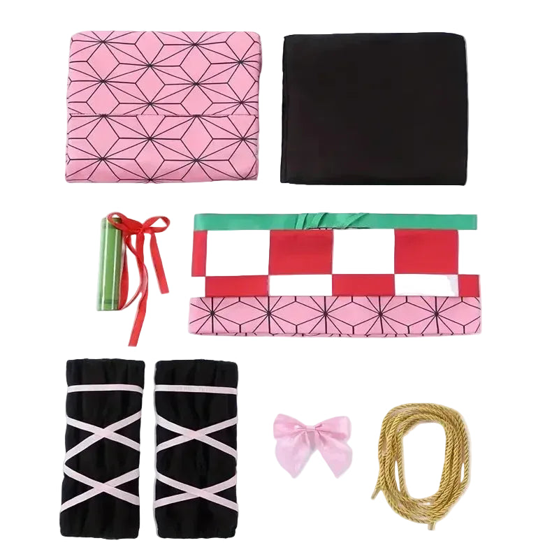 Kamado Nezuko Kimono Cosplay Costume (Wig Included)