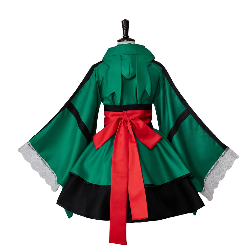 Midoriya Izuku Women’s Cosplay Costume – Anime Kimono Dress Outfit