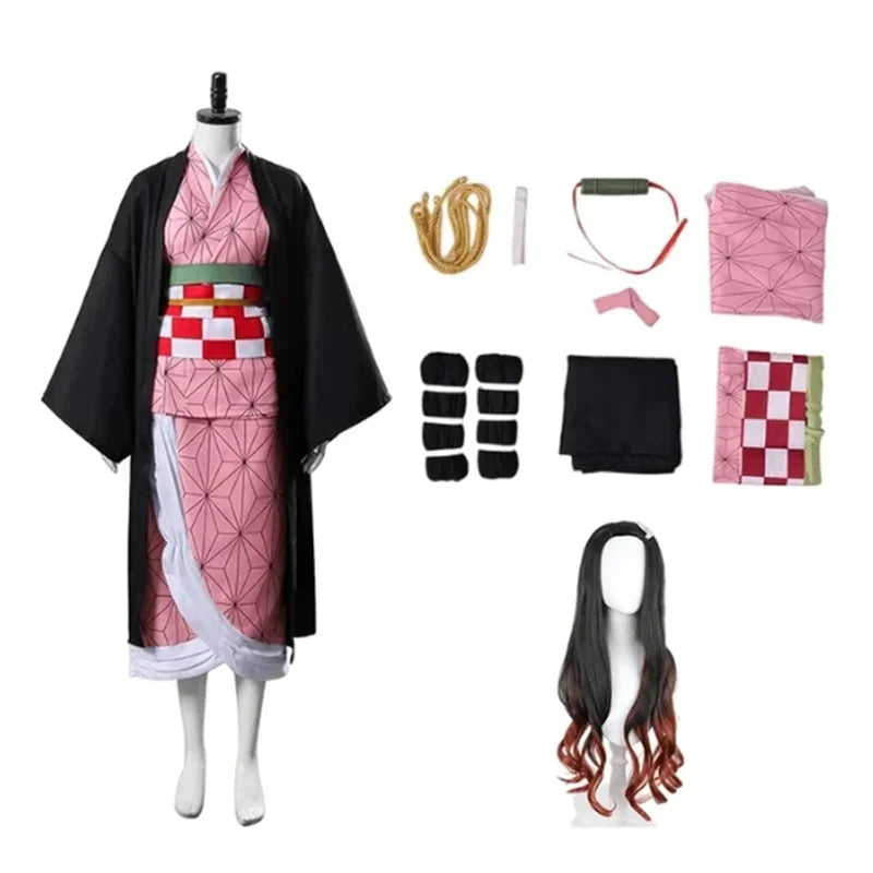 Nezuko Kamado Kimono Cosplay Costume – Demon Slayer Inspired Anime Outfit
