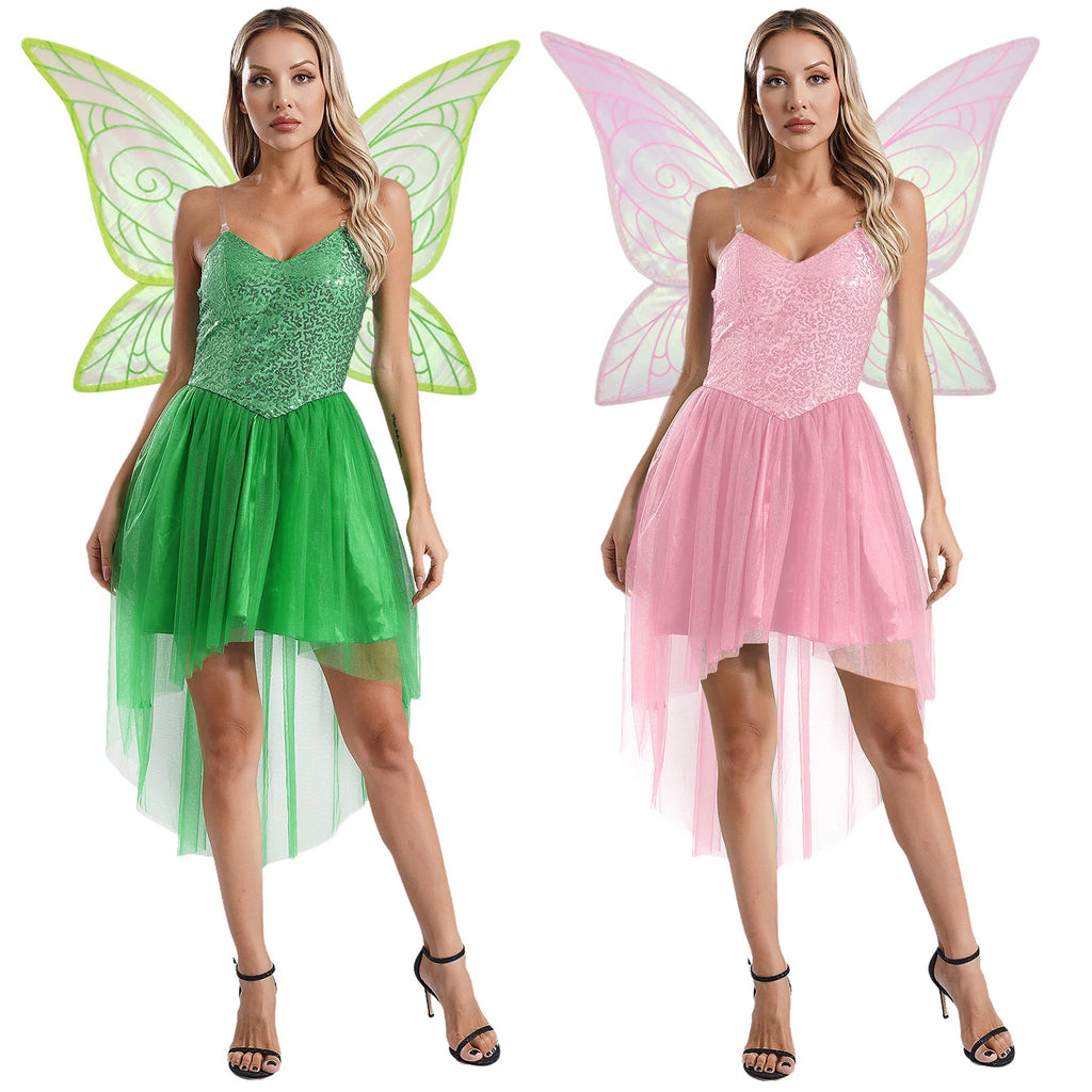 Fairy Princess Costume – Tinkerbell Inspired Dress with Wings