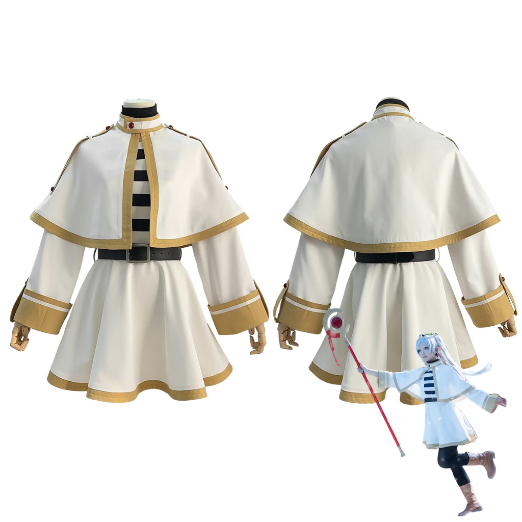 Frieren Mage Elf Cosplay Costume – Beyond Journey’s End Inspired Outfit