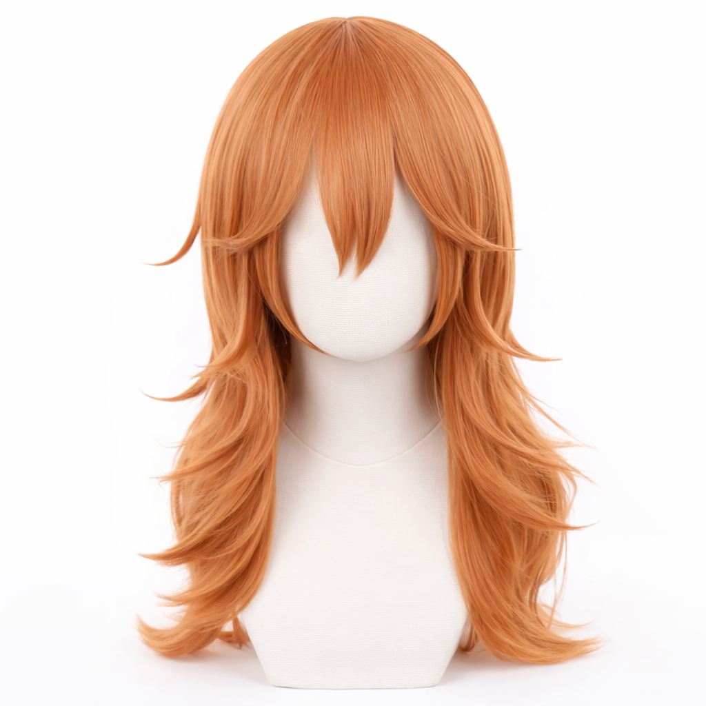 Angel Devil Wig – Chainsaw Man Long Orange Brown Cosplay Hair