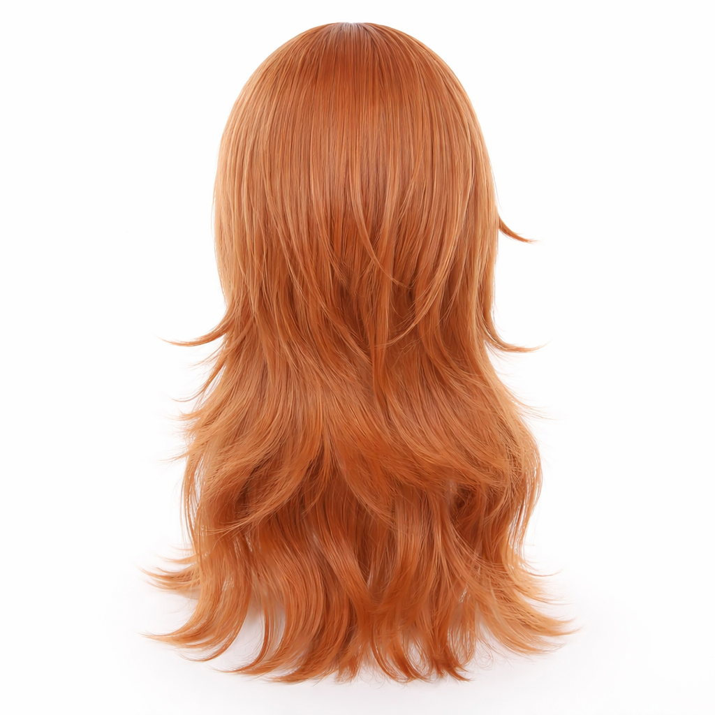 Angel Devil Wig – Chainsaw Man Long Orange Brown Cosplay Hair