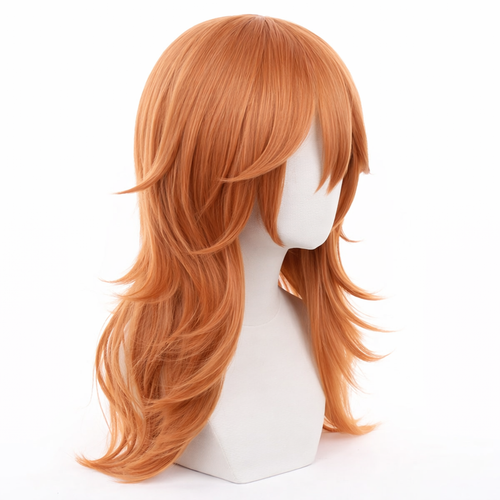 Angel Devil Wig – Chainsaw Man Long Orange Brown Cosplay Hair