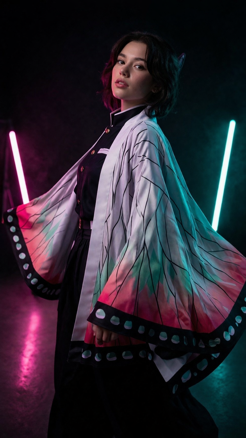 Shinobu Kocho Cosplay Cloak – Demon Slayer Butterfly Kimono Cardigan