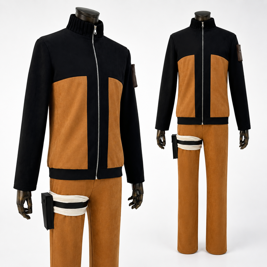Naruto Uzumaki Cosplay Inspired Costume – Adult Anime Outfit Set