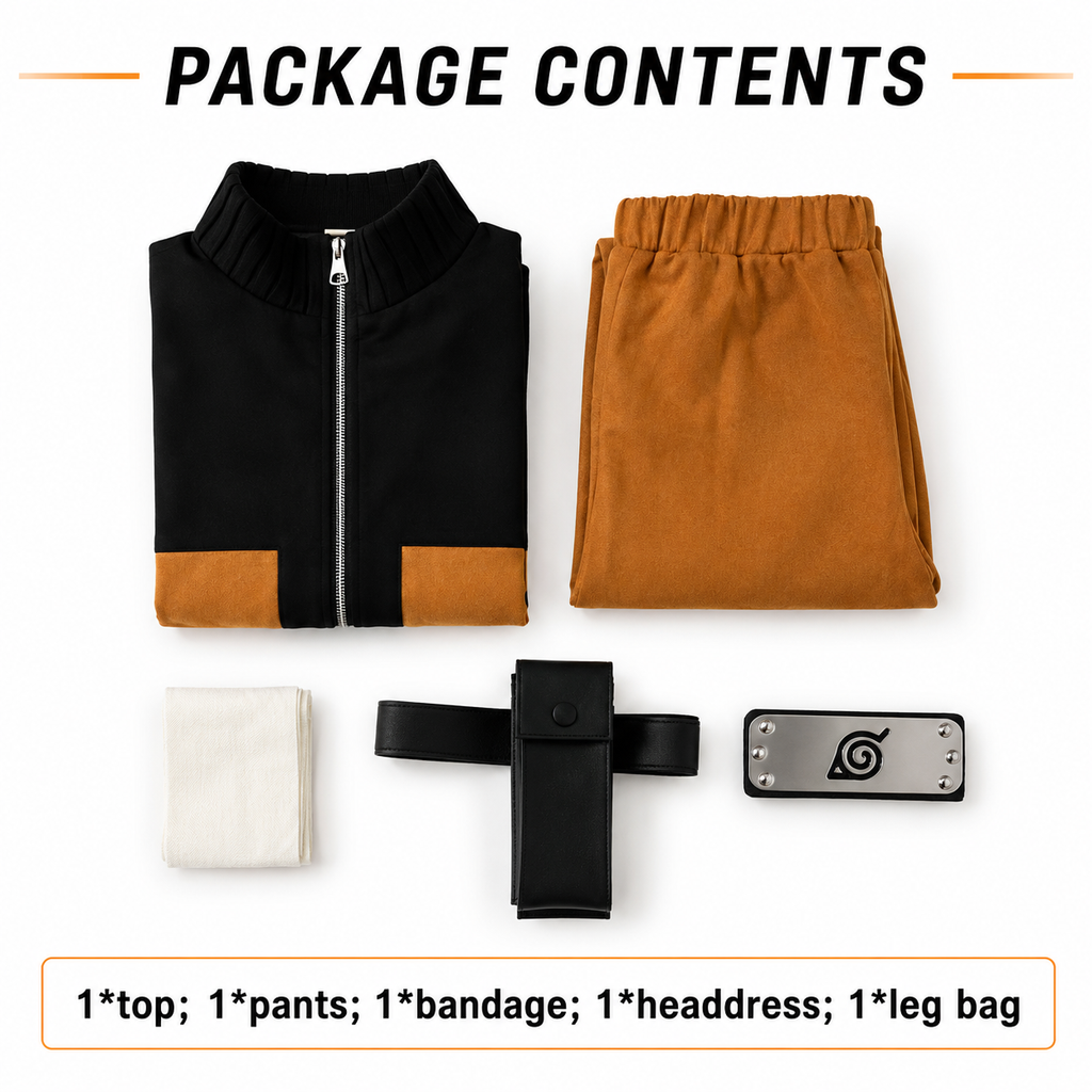 Naruto Uzumaki Cosplay Inspired Costume – Adult Anime Outfit Set