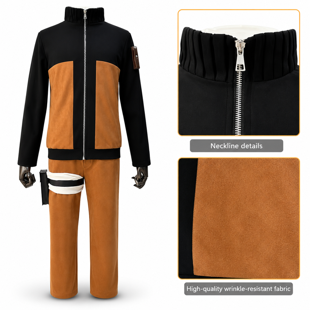 Naruto Uzumaki Cosplay Inspired Costume – Adult Anime Outfit Set