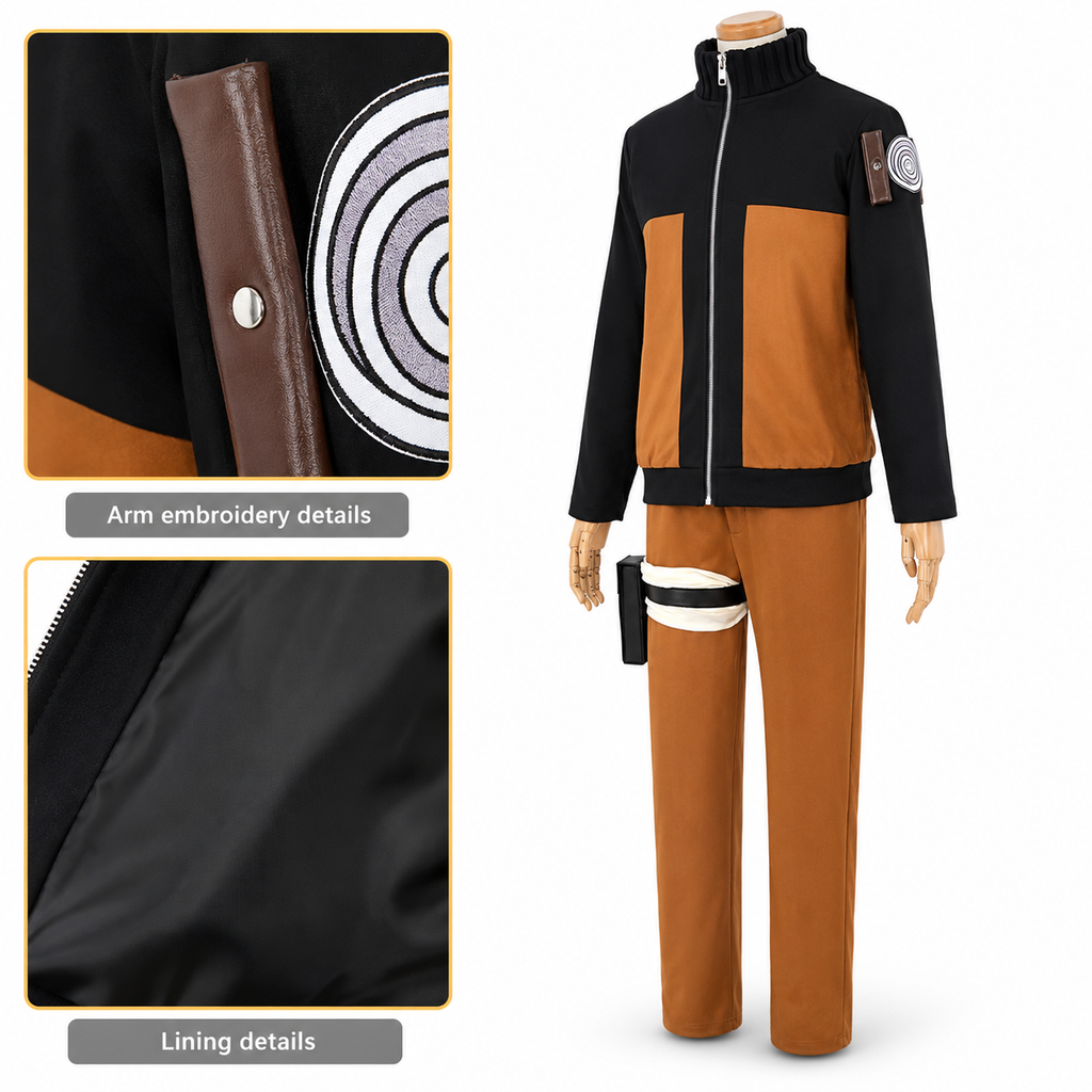 Naruto Uzumaki Cosplay Inspired Costume – Adult Anime Outfit Set